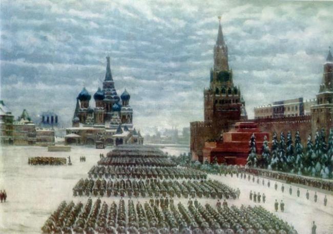 Паряд войск на Красной площади